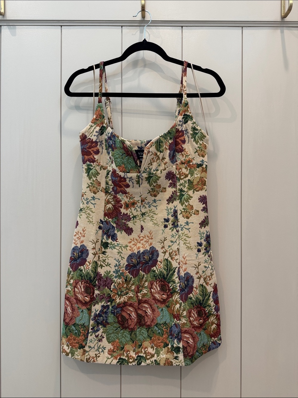 VICI Floral Tapestry Mini Dress
